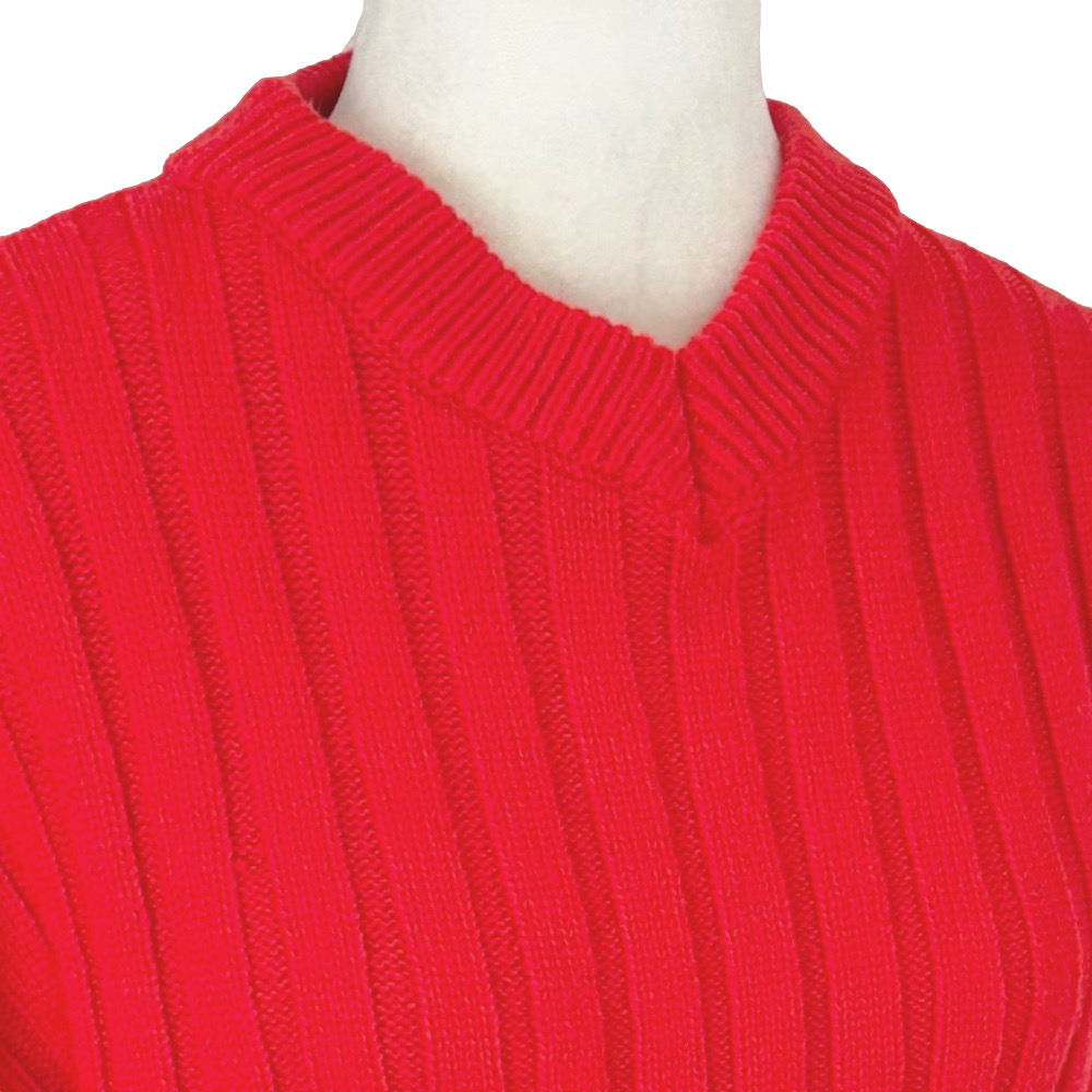 Topshop red v-neck sweater